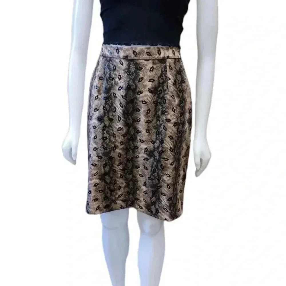 Joseph Ribkoff Animal Print Pencil Mini Skirt Size 10